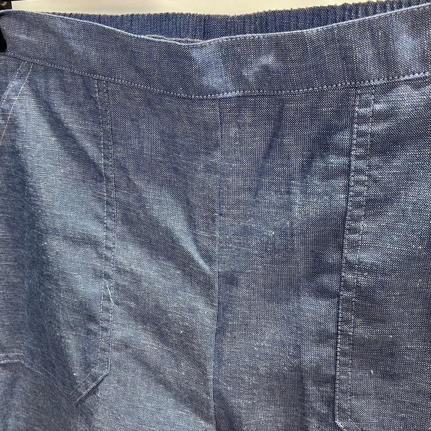 Alfred Dunner Classic Fit Pant Womens 12 Linen Blend Lightweight White Lotus New - Image 3