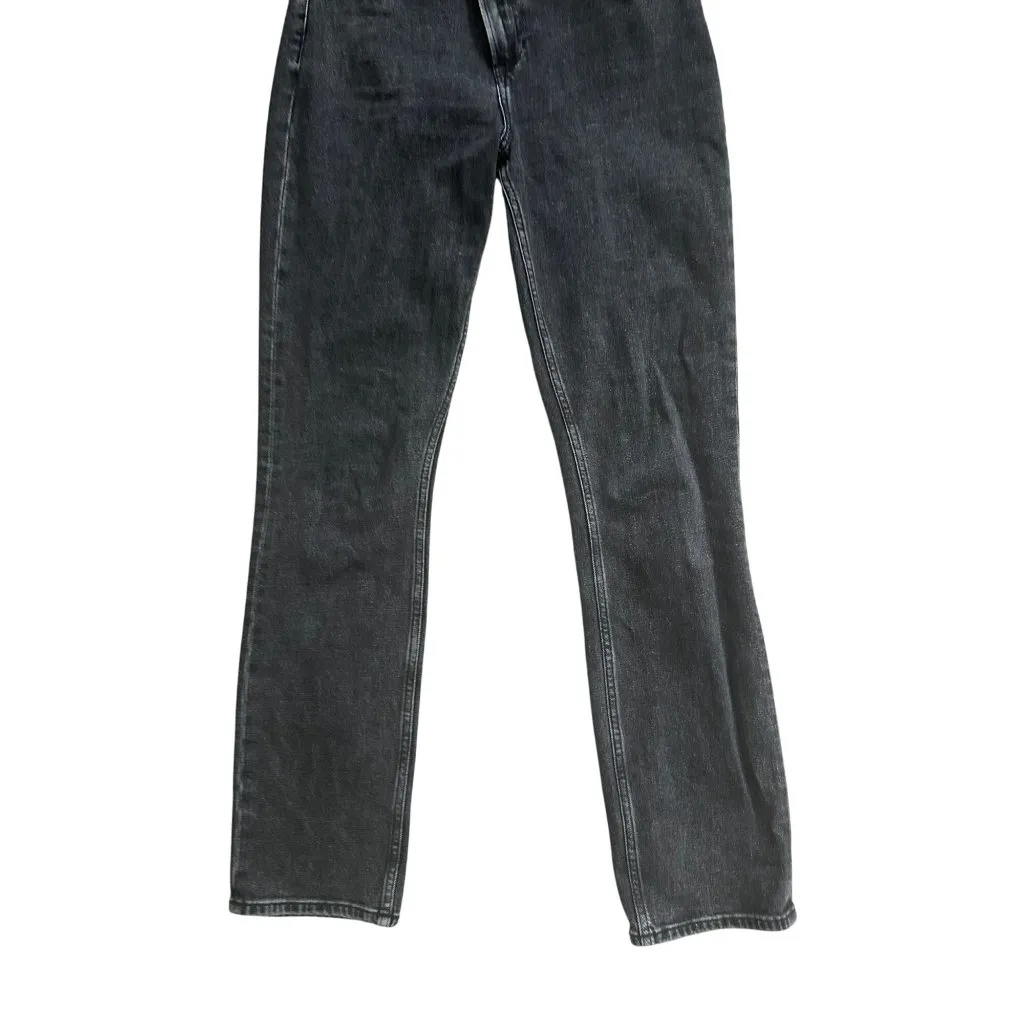 ABERCROMBIE & FITCH  The 90s Slim Straight Ultra High Rise Gray Jeans Sz 27 US 4 - Image 6