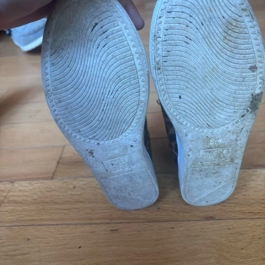 Y2K Cheetah Print Wedged Platform Sneakers with zipper detail Brown Size 8.5 - Image 6