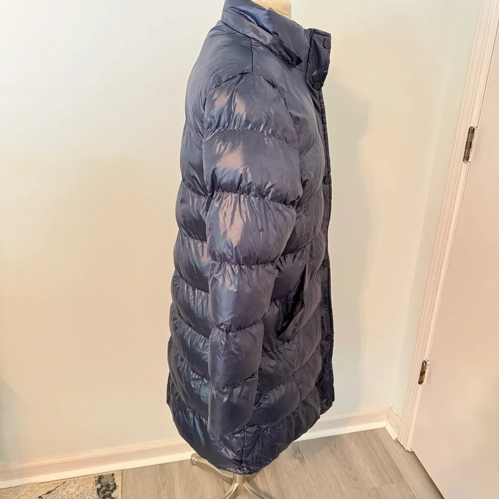 Marc New York Andrew Marc Long Navy Puffer Jacket Size Large - Image 6