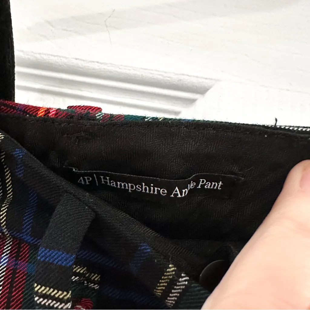 Talbots Hampshire Ankle Pant Tartan Plaid Straight Leg Wool Blend 4P - Image 9