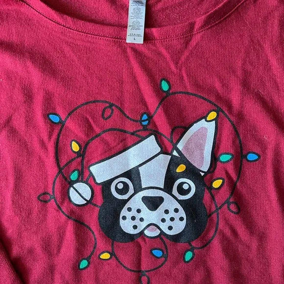 French bulldog holiday sweatshirt, ugly Christmas sweater - Image 2