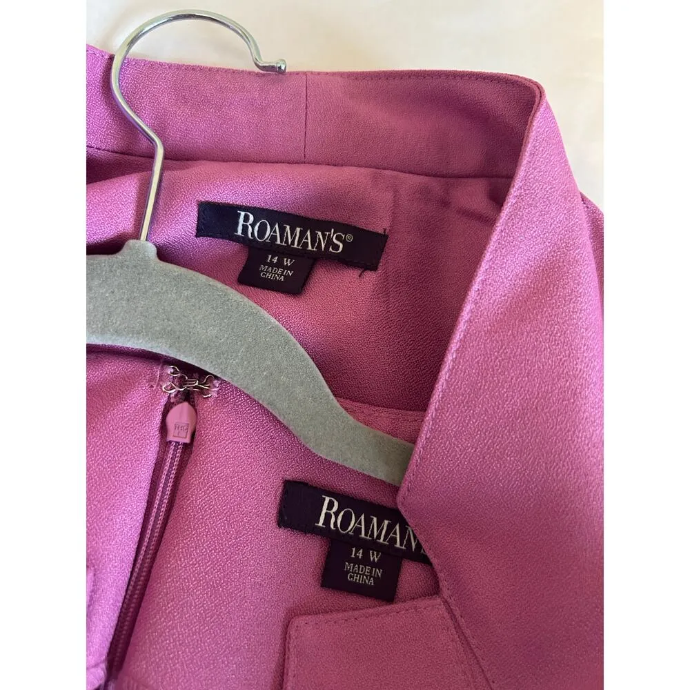 Roaman’s Women’s Plus Size Fit and Flare Suit Dress in Pretty Orchid Size 14W Purple - Image 8