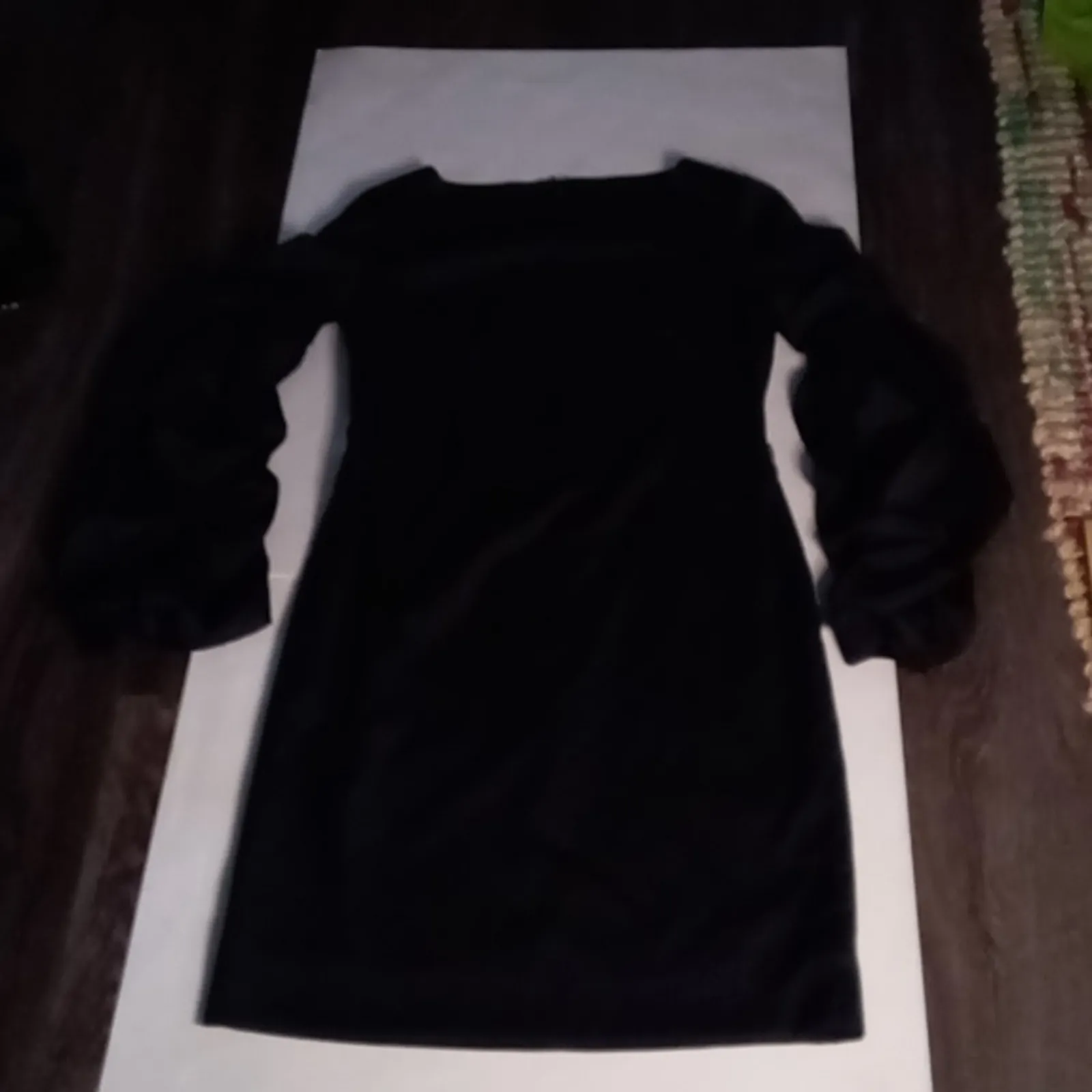 Antonio Melani Black Balloon Sleeve Shift Dress 0 Party Castlecore Fairycore - Image 3