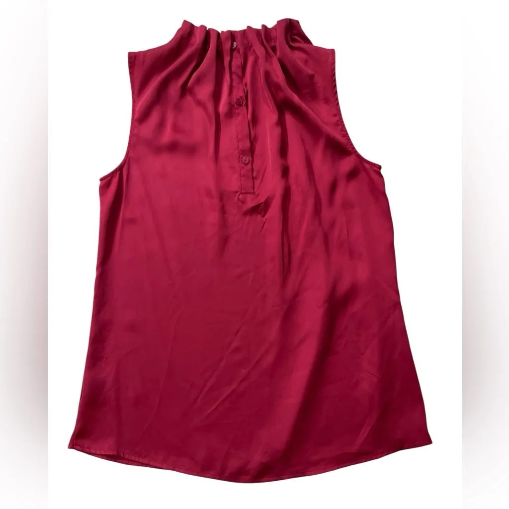 Worthington High Neck Red Sleeveless Red Top - Image 2
