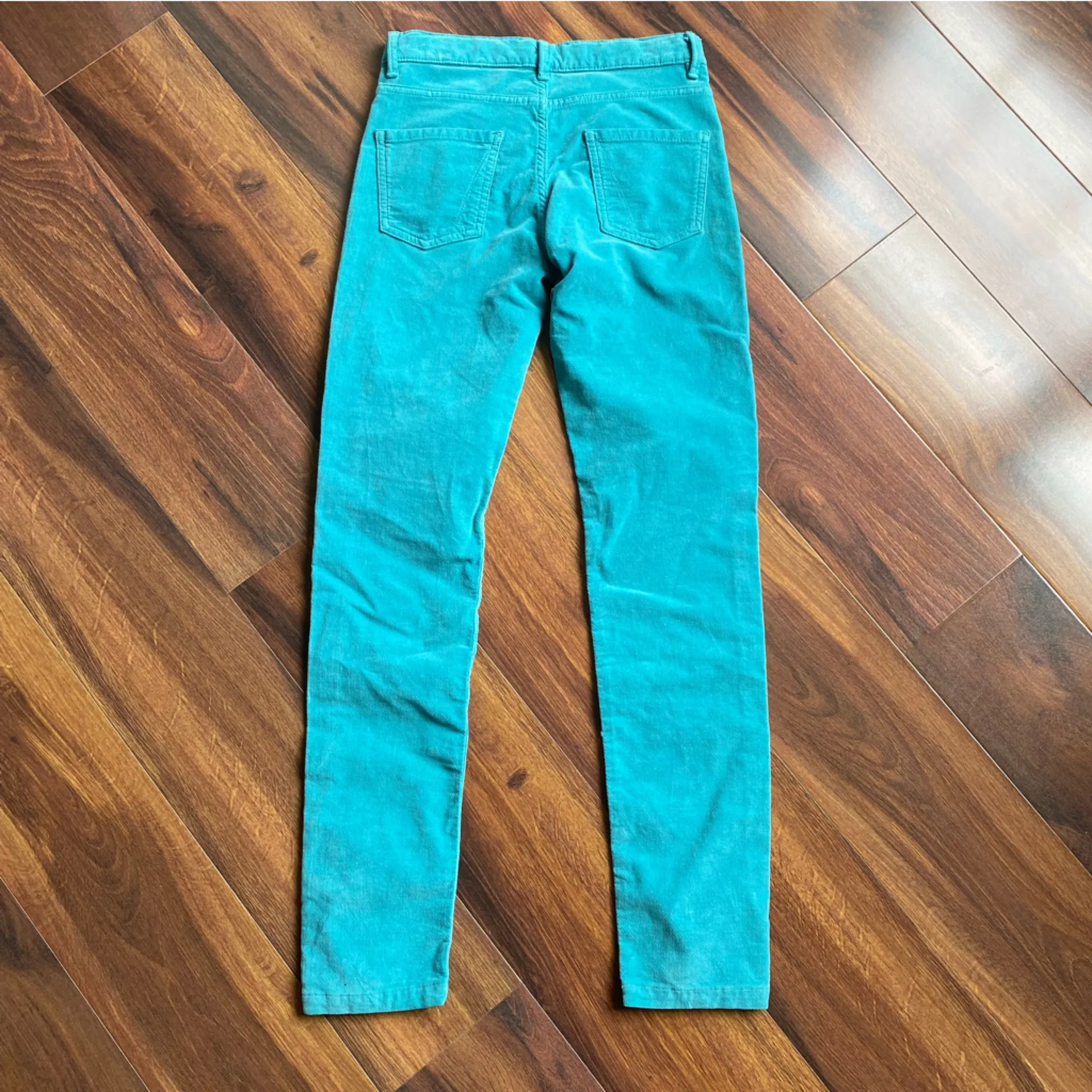 4/$20 Erica Wilson Needle Works Nantucket New York Velour Skinny Pants Blue Size 40 - Image 2