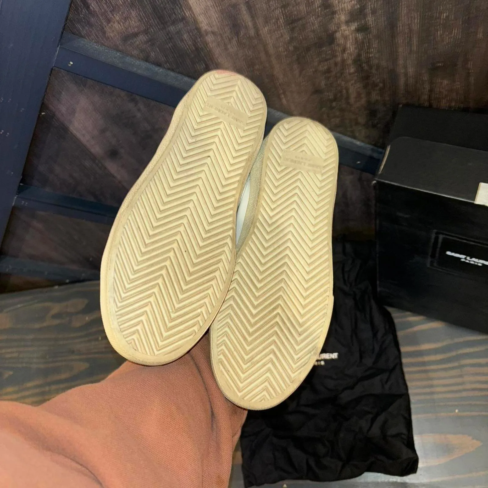 YSL wolly soft off white sneakers - Image 4