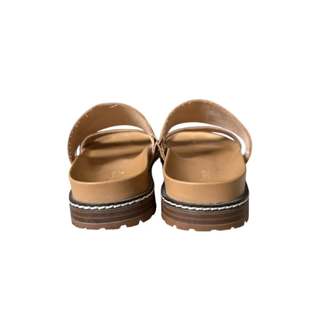 Madewell The Charley double strap slide sandals flats desert camel women's 6.5 - Image 5