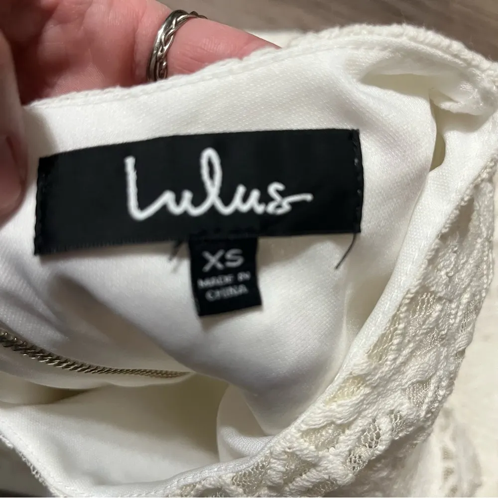 Lulu’s Love You For Enternity White Lace Dress; X - Image 4