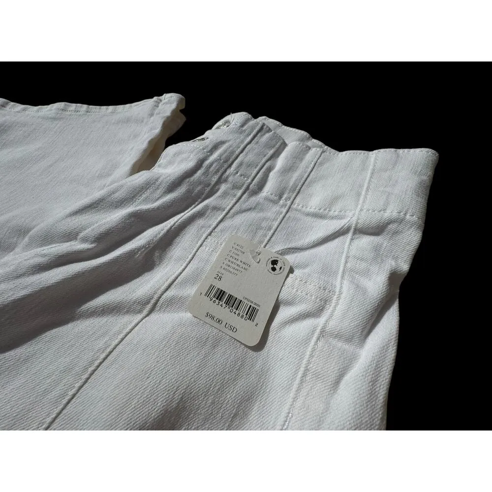 Free People We The Free Jayde Flare Jeans In Pure White size 28 NWT - Image 3