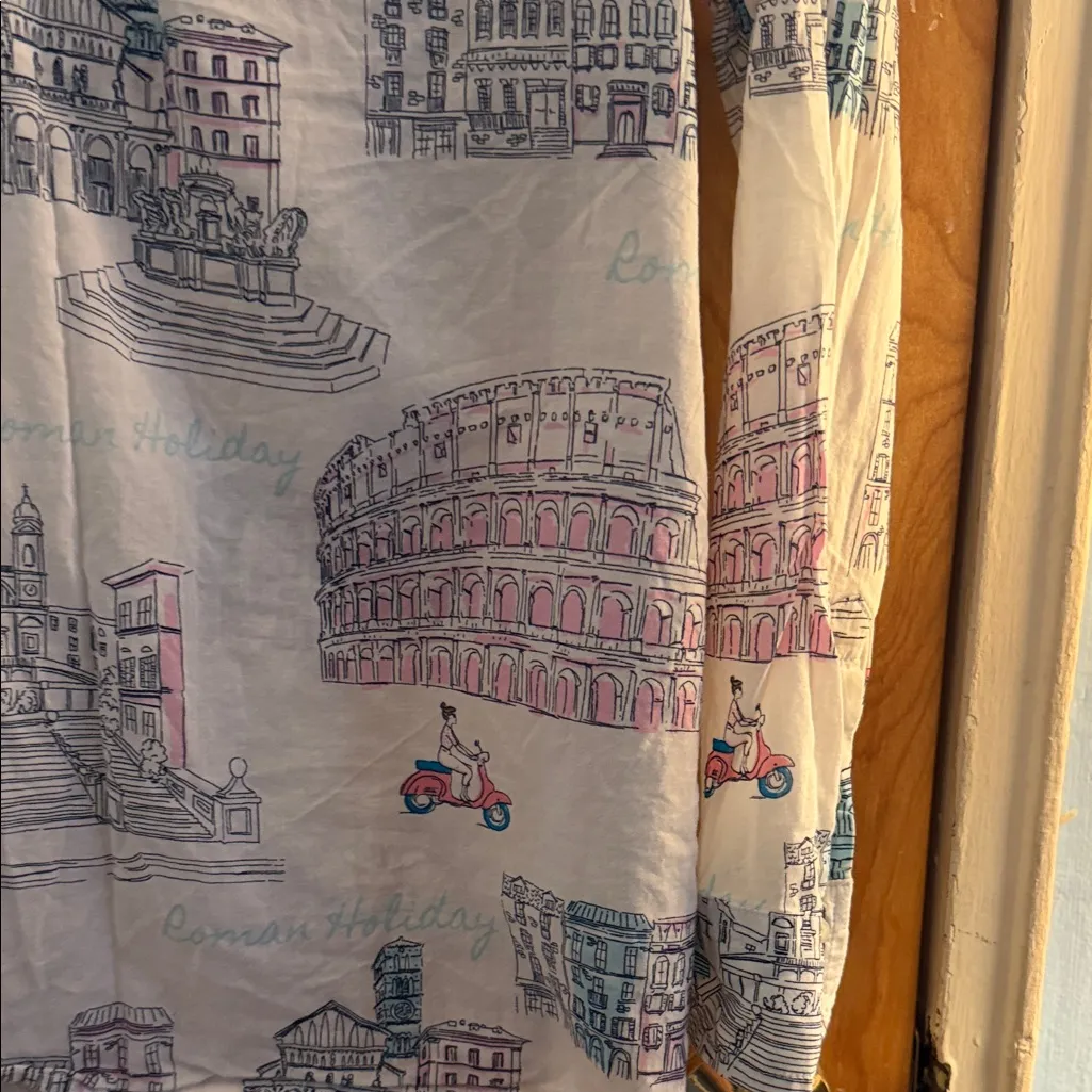 Talbots  Multicolor Roman Holiday Button Down Shirt - Image 3