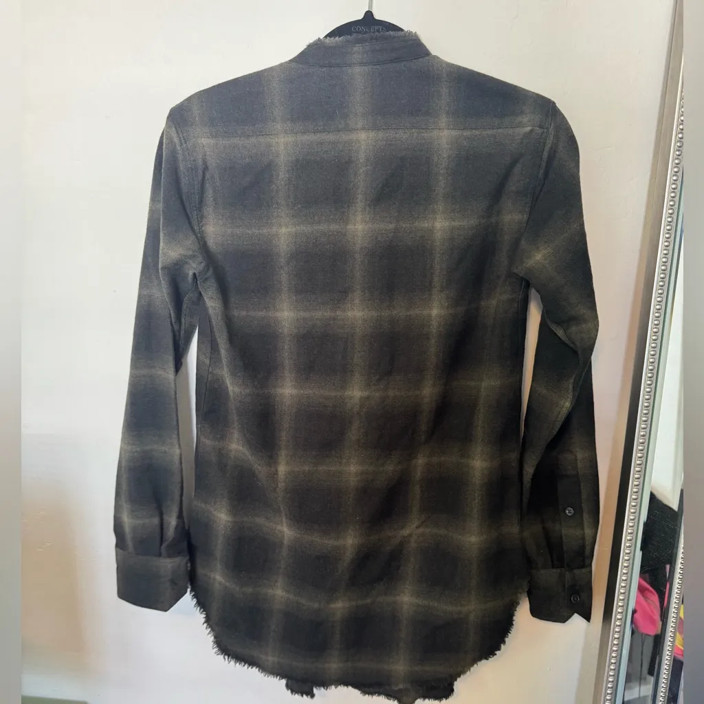 Helmut Lang Gray Wool Cashmere Flannel - Image 4