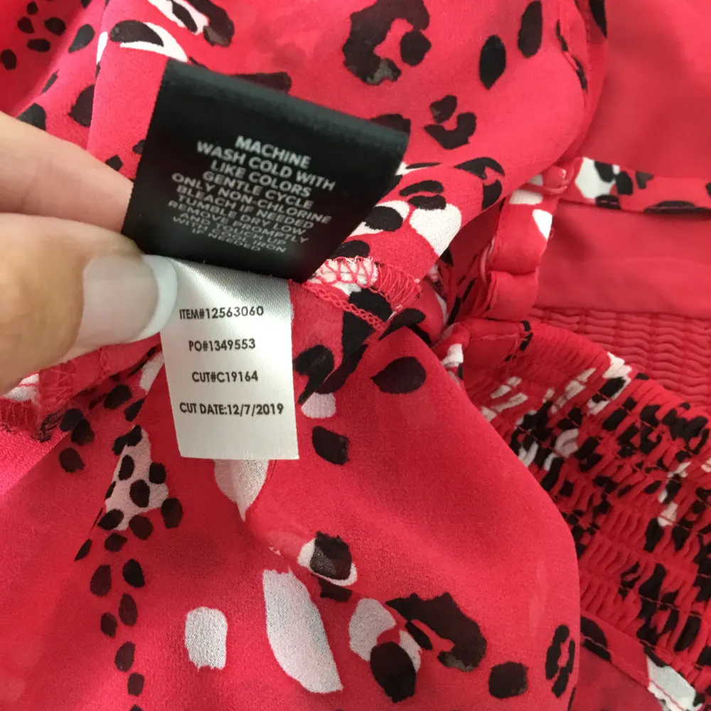 Torrid Leopard Chiffon Peplum Midi Adjustable Strap Cami Red 1X - Image 10