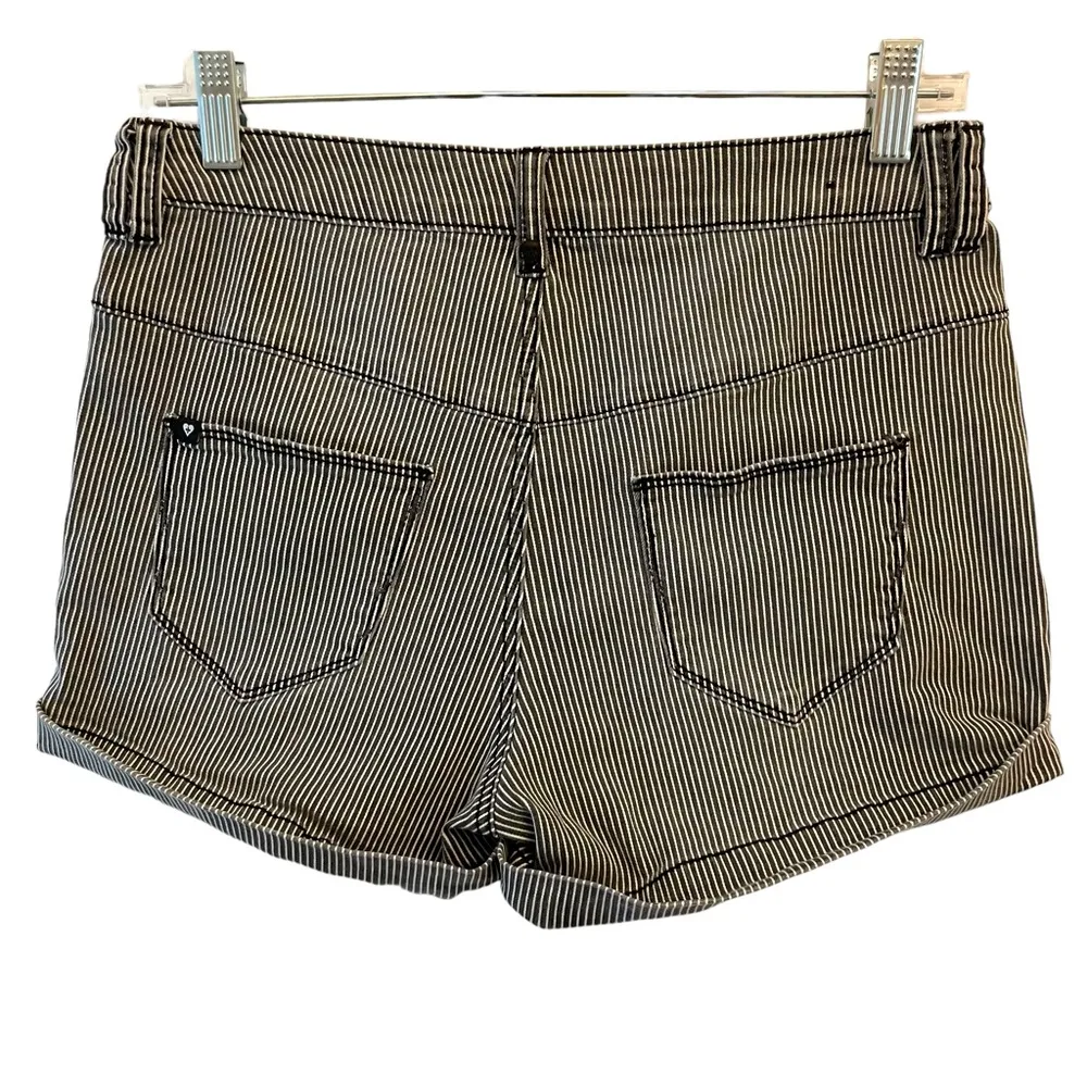 Blackheart Black White Stripe High Rise Short - Image 9