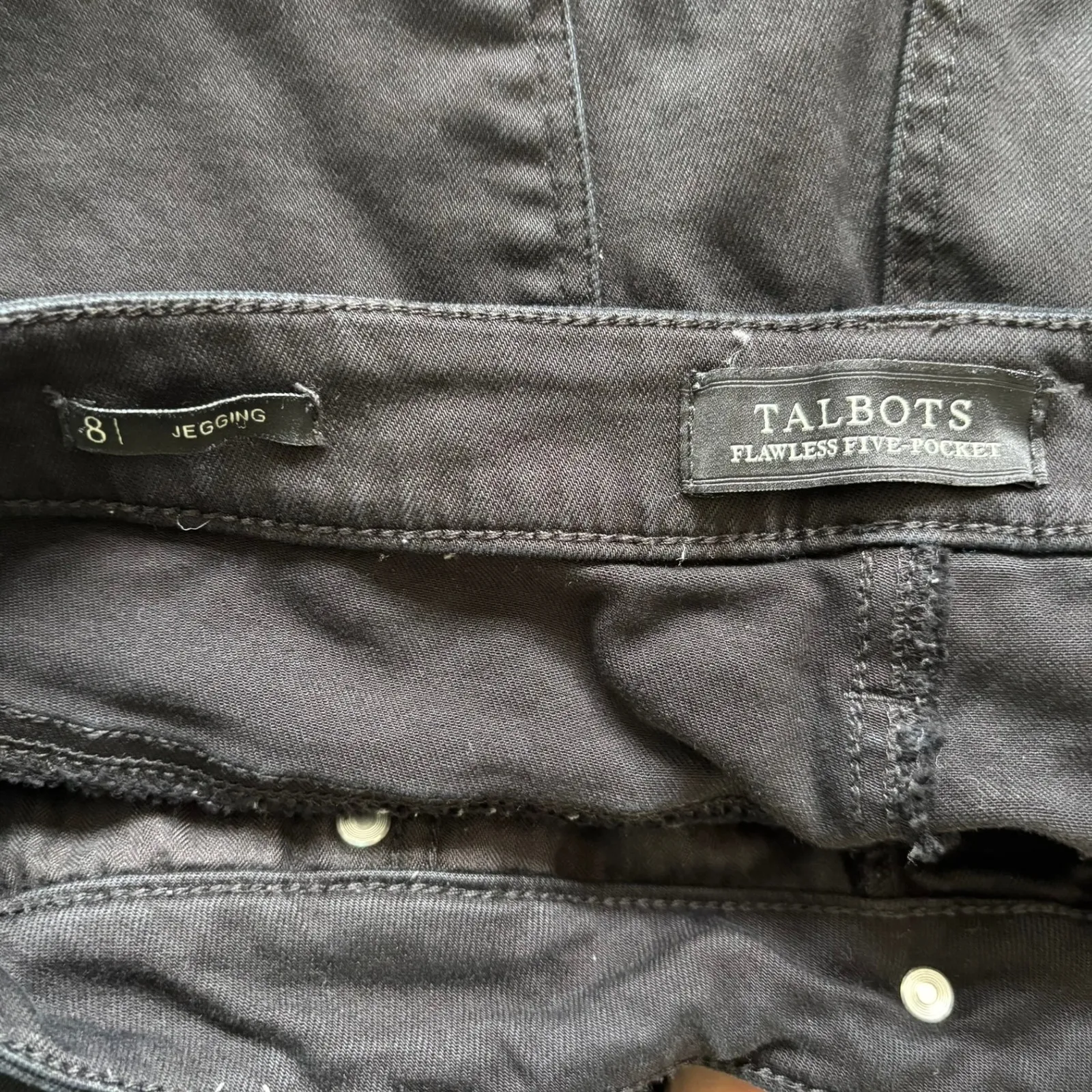 Talbots Flawless Five Pocket Jeggings Pants Size 8 Black‎ Minimalist Comfort - Image 2