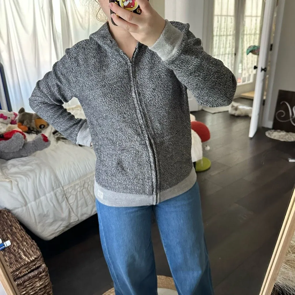 Denim & Supply Ralph Lauren Women’s Small Salt Pepper Zip Up Jacket - Image 2