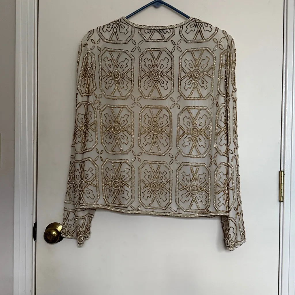 Scala Gold Beaded Women's Jacket - Image 4