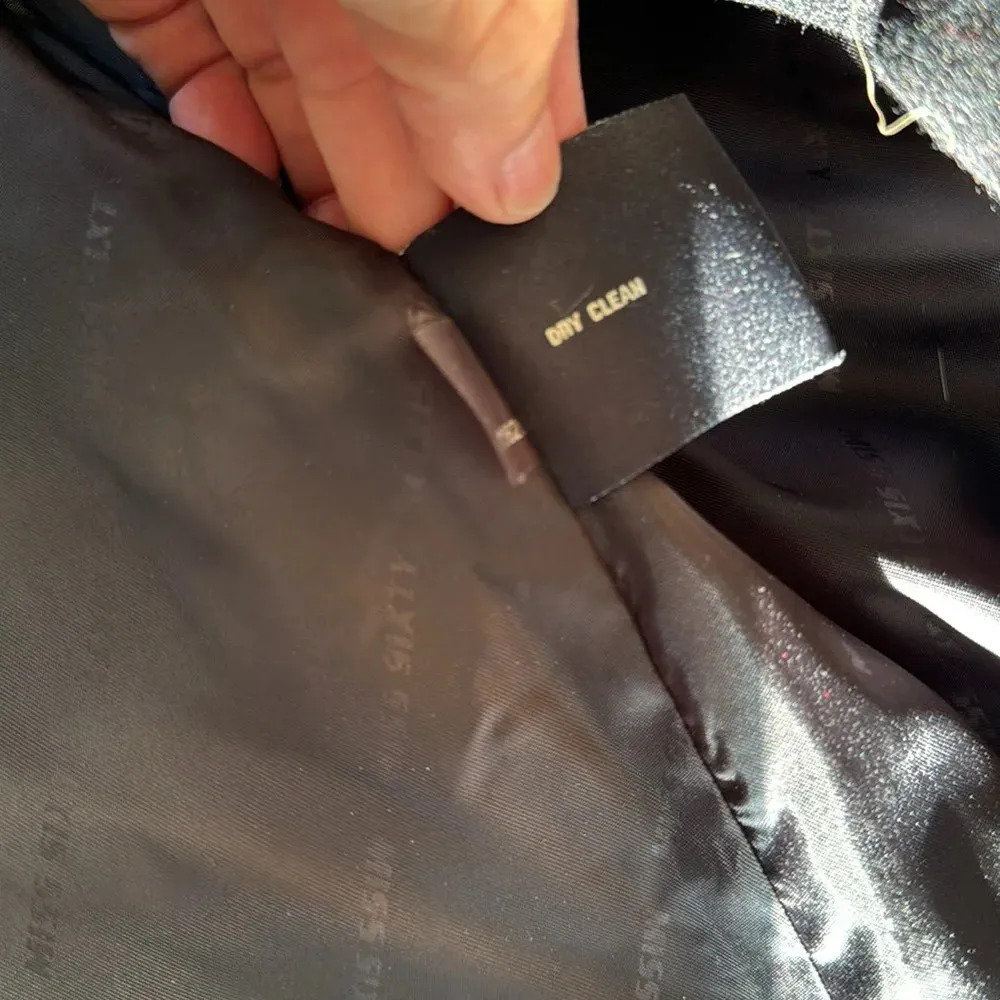 Miss Sixty  Overcoat Jacket Black Wool Womens S - Image 9