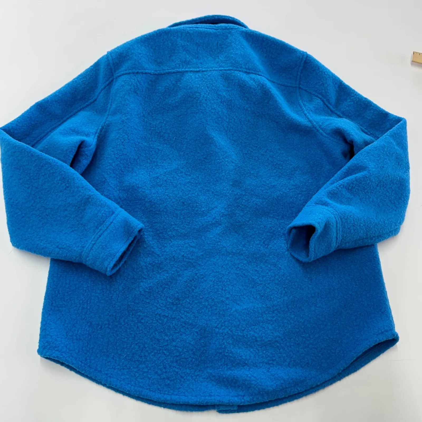 Love Tree ‎ Shirt Jacket Womens Small Blue Fleece Snap Button Front Pockets - Image 3