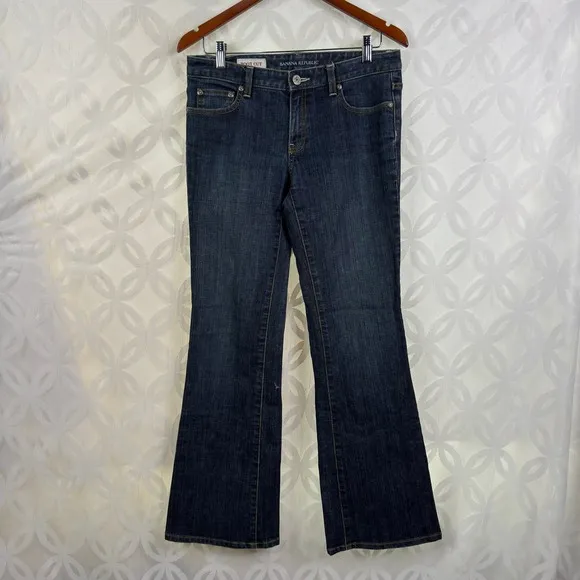2006 Banana Republic Bootcut Low Rise Dark Washed Jeans Size 6 - Image 5
