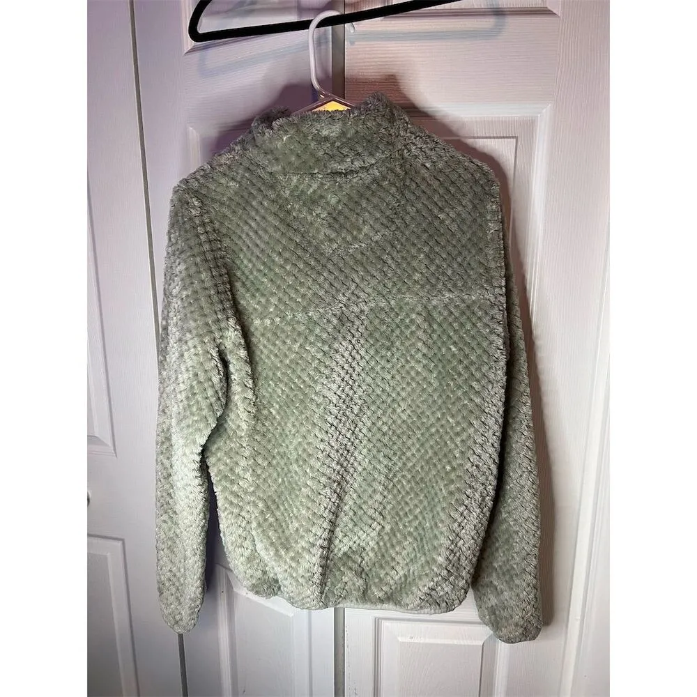 Simply Southern Women's Green Fleece Snap Pullover Jacket Size M - Image 2