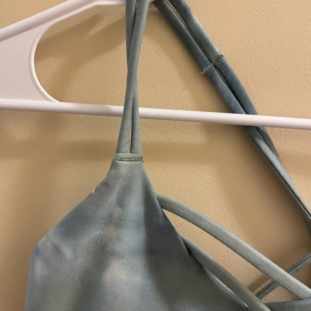 JoyLab V Neck Criss Cross Back Sports Bra Green Tie Dye Women’s Small - Image 9