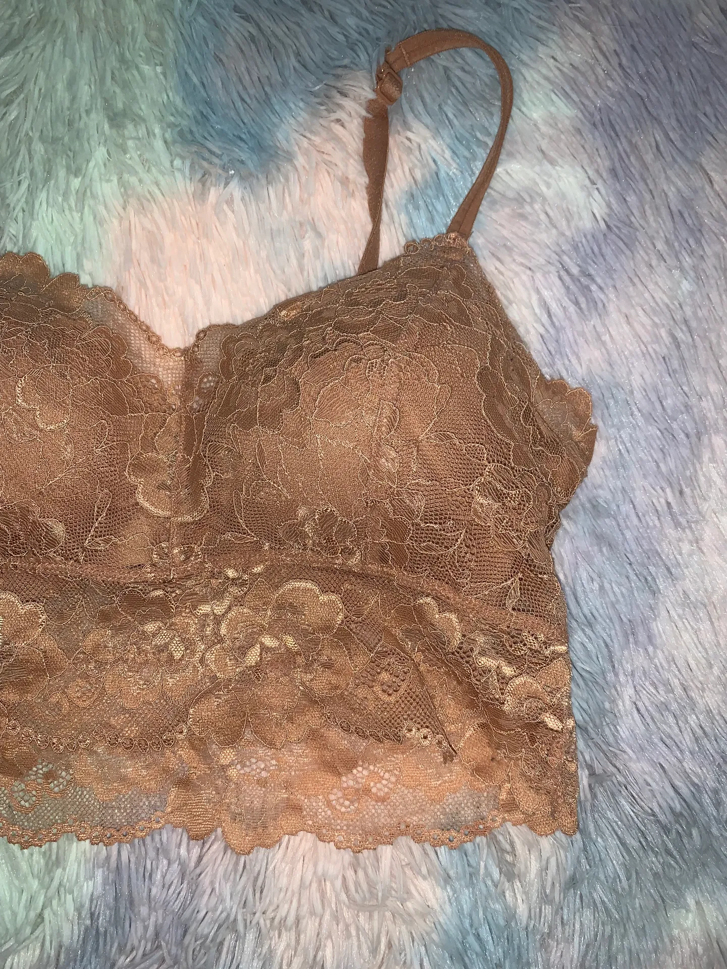GU Nude Lace Bralette Tan - Image 3