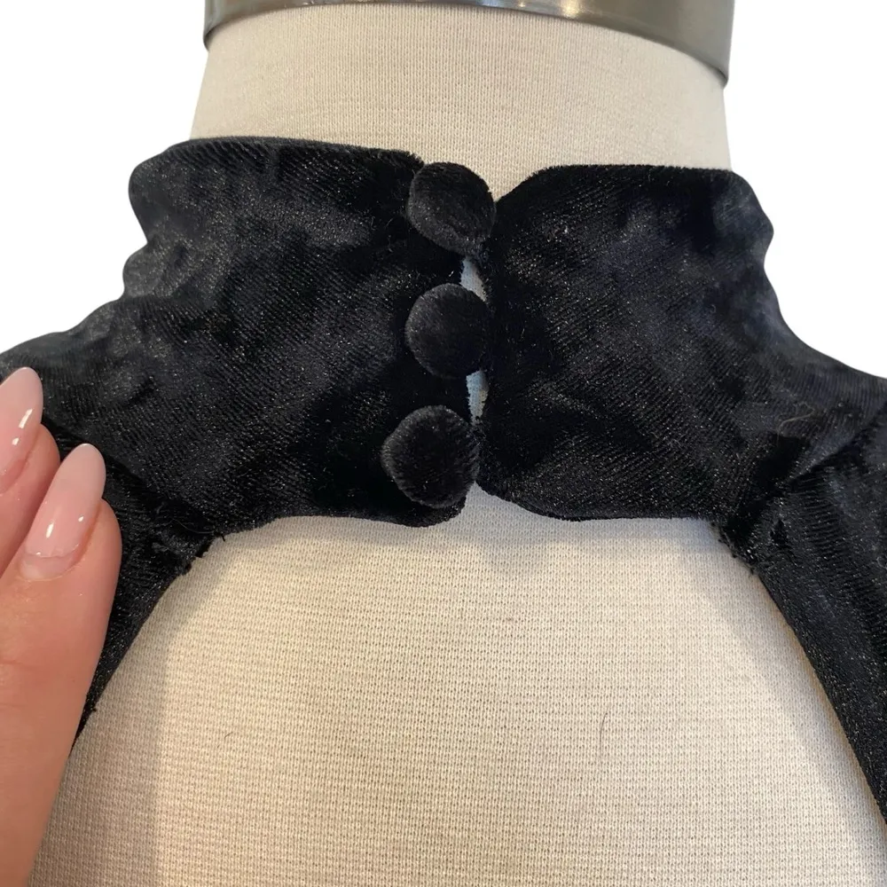 Black Velvet Backless Bodysuit By Joes Taylor Hill Collaboration - Image 6