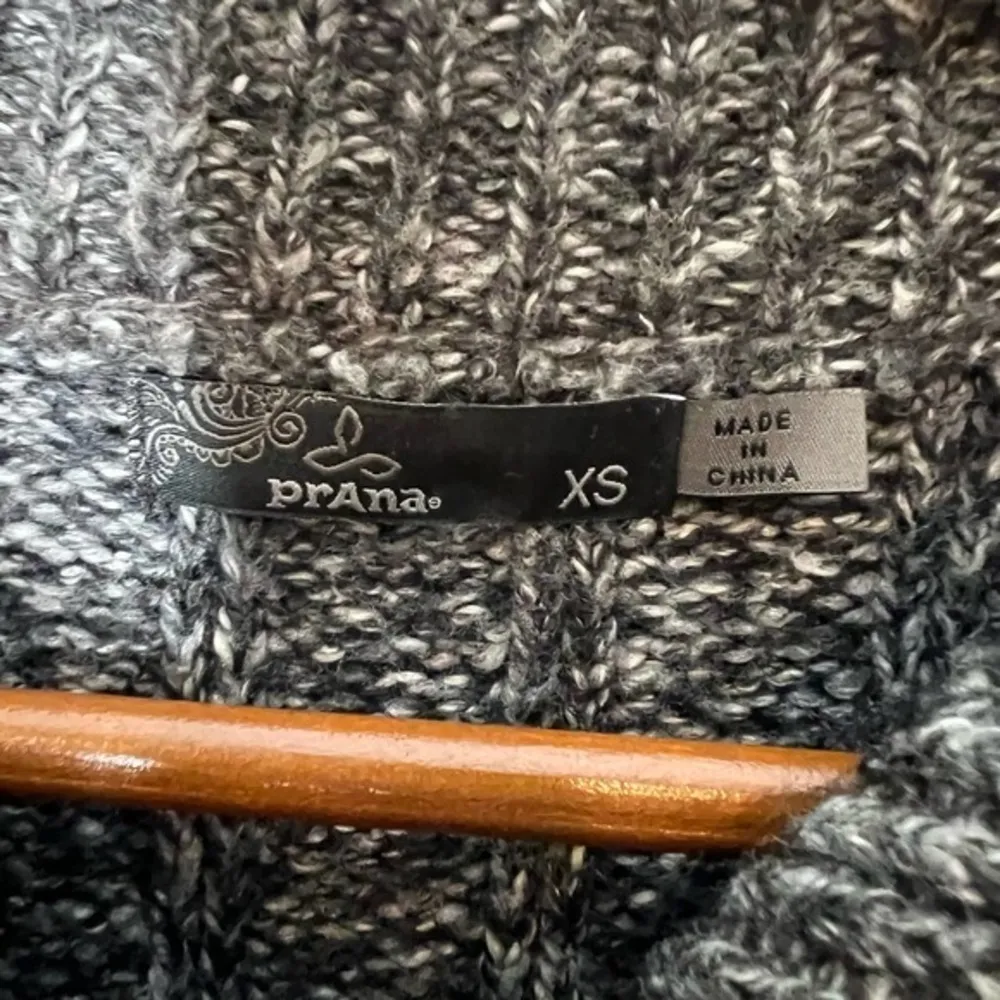 prAna Angelica Cardigan Sweater Womens Sz XS Heathered Gray Long 1/3 Snap Mohair - Image 7