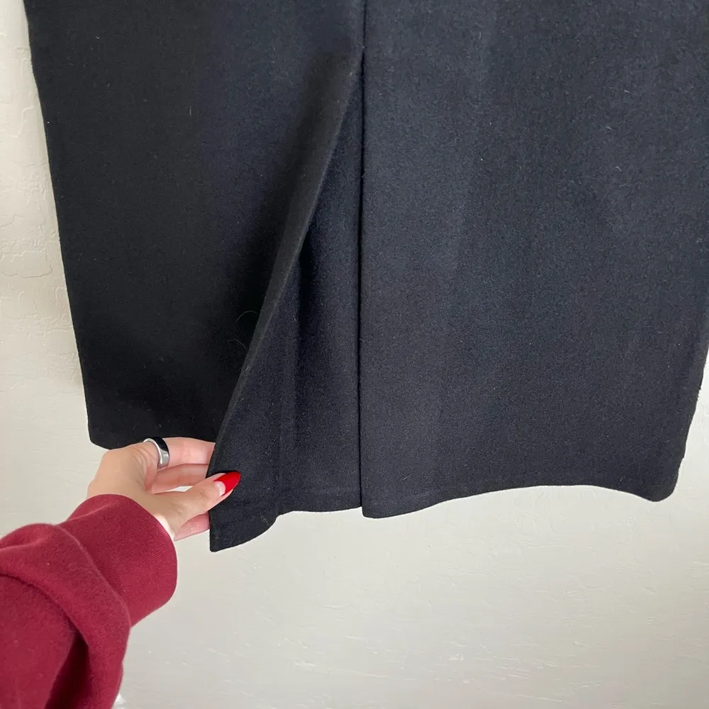 Original Lanz Salzburg 60s Vintage Austrian Wool Felted Scalloped Skirt Set Black Size XS - Image 11