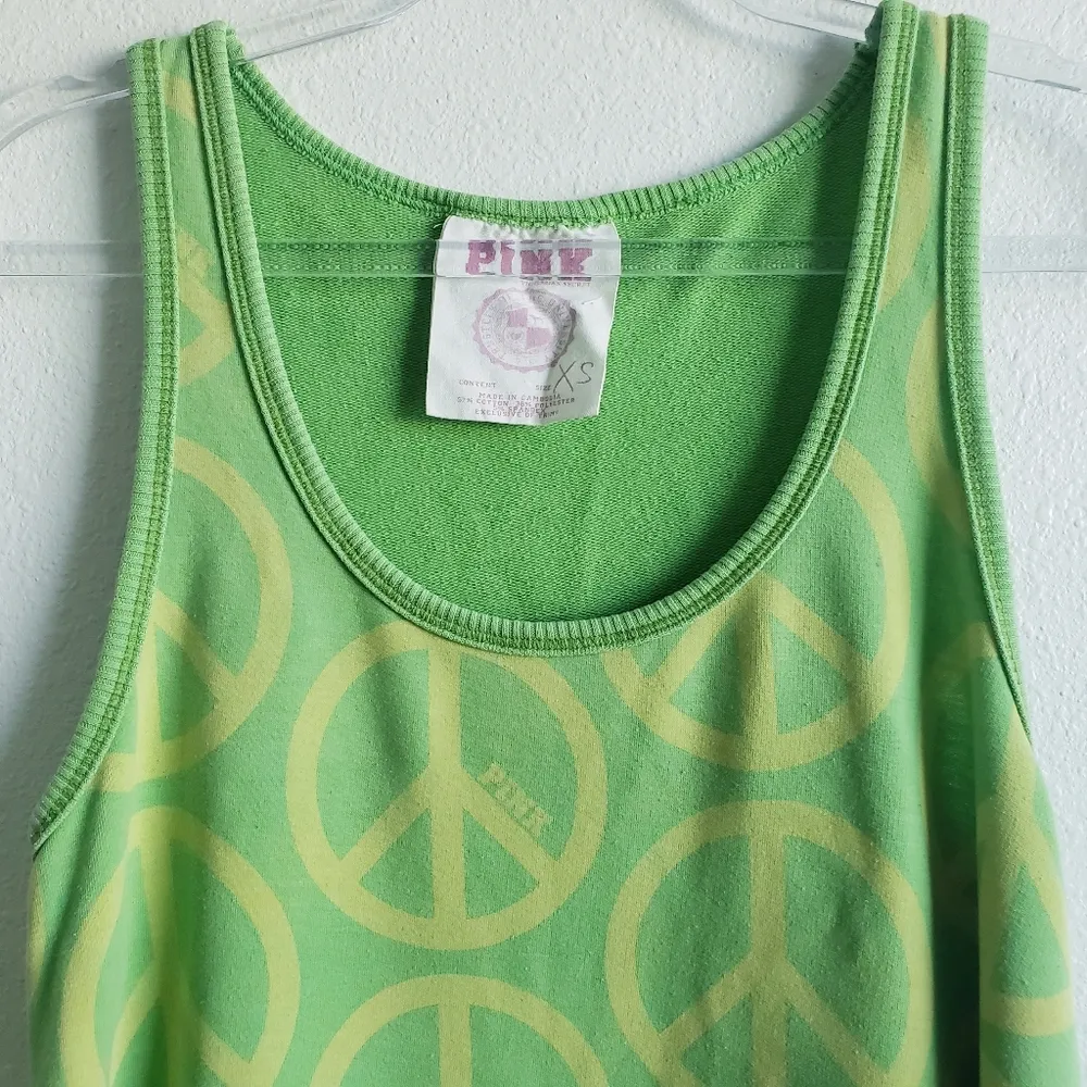 Pink Victoria's Secret Y2K Peace Mini Dress - Image 2