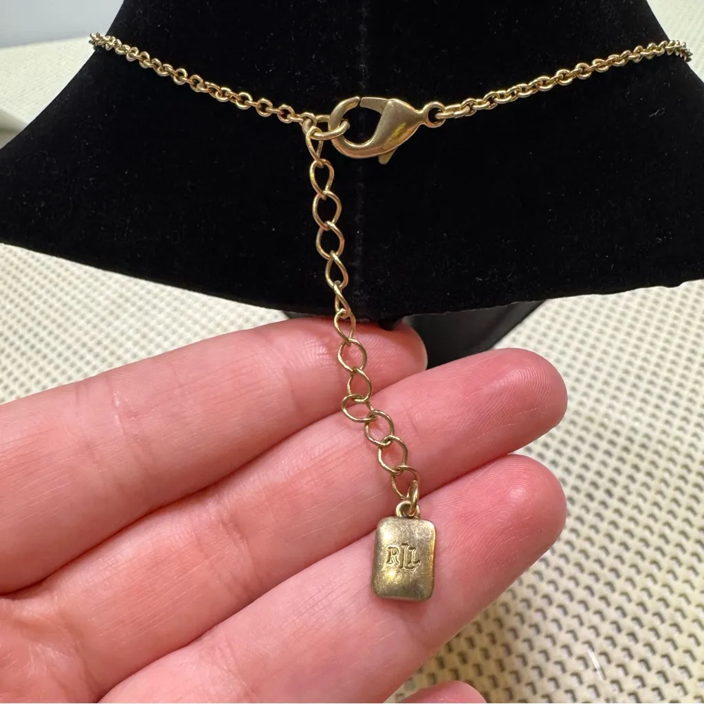 Vintage Lauren Ralph Lauren Teardrop Gem Necklace & Bracelet Set - Image 4