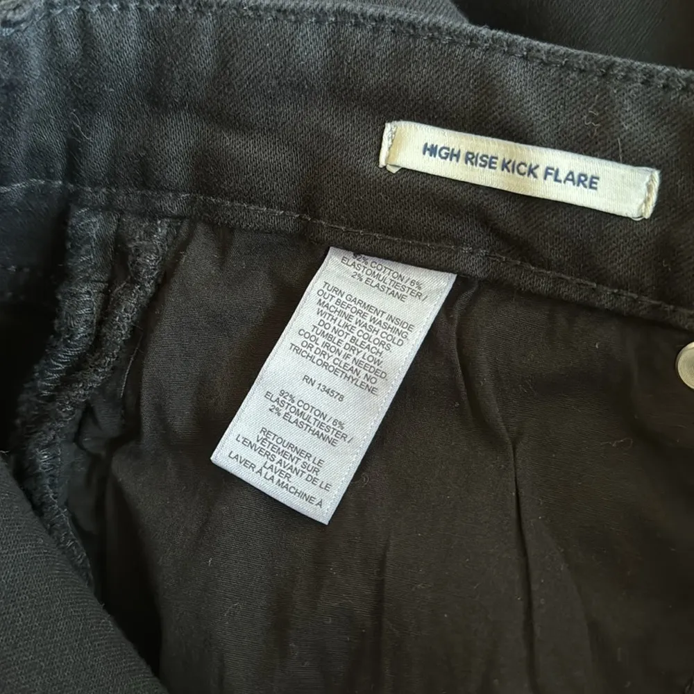 Vineyard Vines jeans Black High-Rise Kick Flare size 27‎ tux velvet striped - Image 7