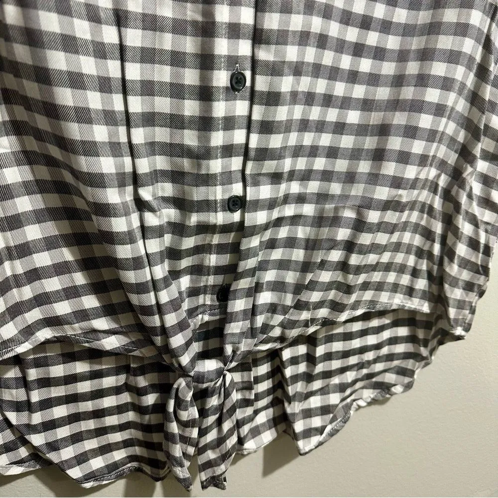 Como vintage  Gray White Button Down Shirt Boxy Fit (1047) - Image 2