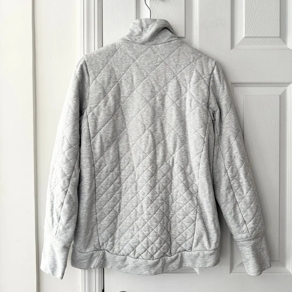 Lululemon Light Grey Forever Warm Quilted Heavyweight Quarter Zip Pullover 8 - Image 8