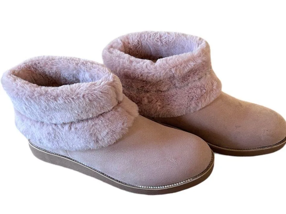 NEW BEBE SOFT FUR LINED NAYELI BOOTS IN COLOR BLUSH SUDETTE - Image 8