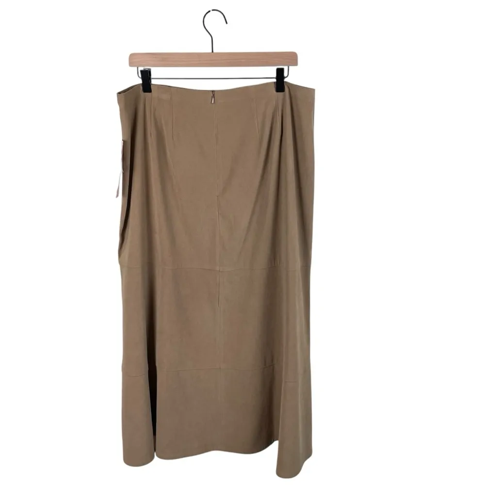 Vintage Y2K Dressbarn Faux Suede Midi Maxi A - Image 2