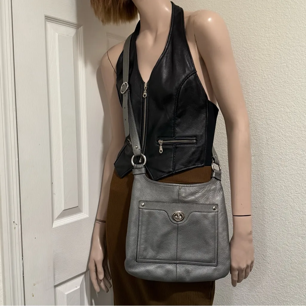 COACH 16533 Penelope Silver Gray Swing pack Crossbody Bag - Image 5