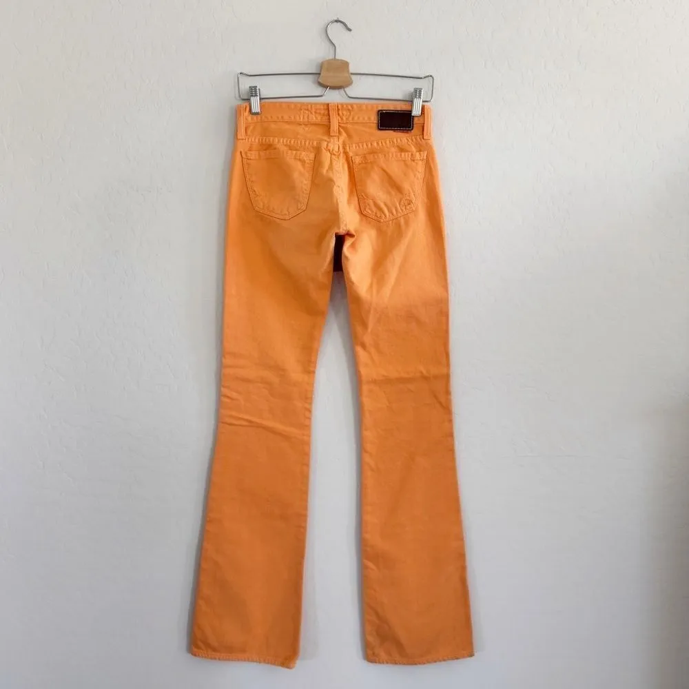 NWT Y2K Vintage Big Star Low Rise Orange Boot Cut Jeans Size 25 - Image 5