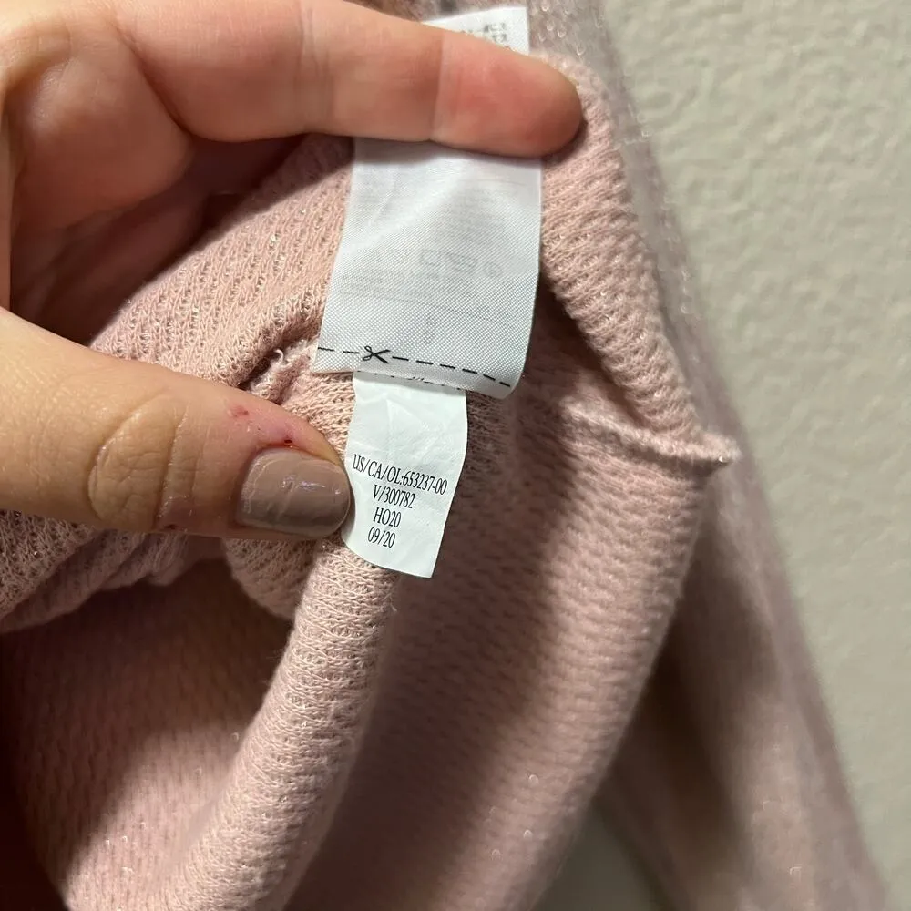 Banana Republic Pink Loose Knit Long Sleeve Lightweight Sweater Size Small - Image 5