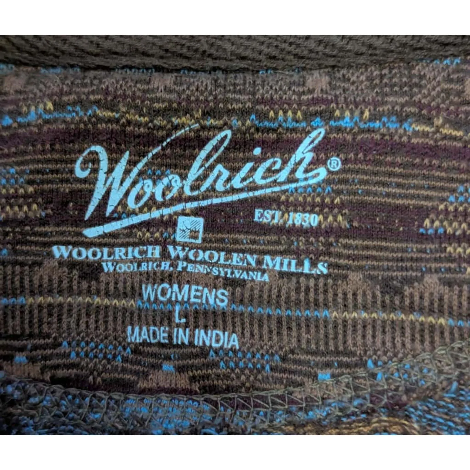 Vintage Woolrich Quarter-Zip Pullover Sweater - Aztec Southwest Print Gorpcore - Image 2