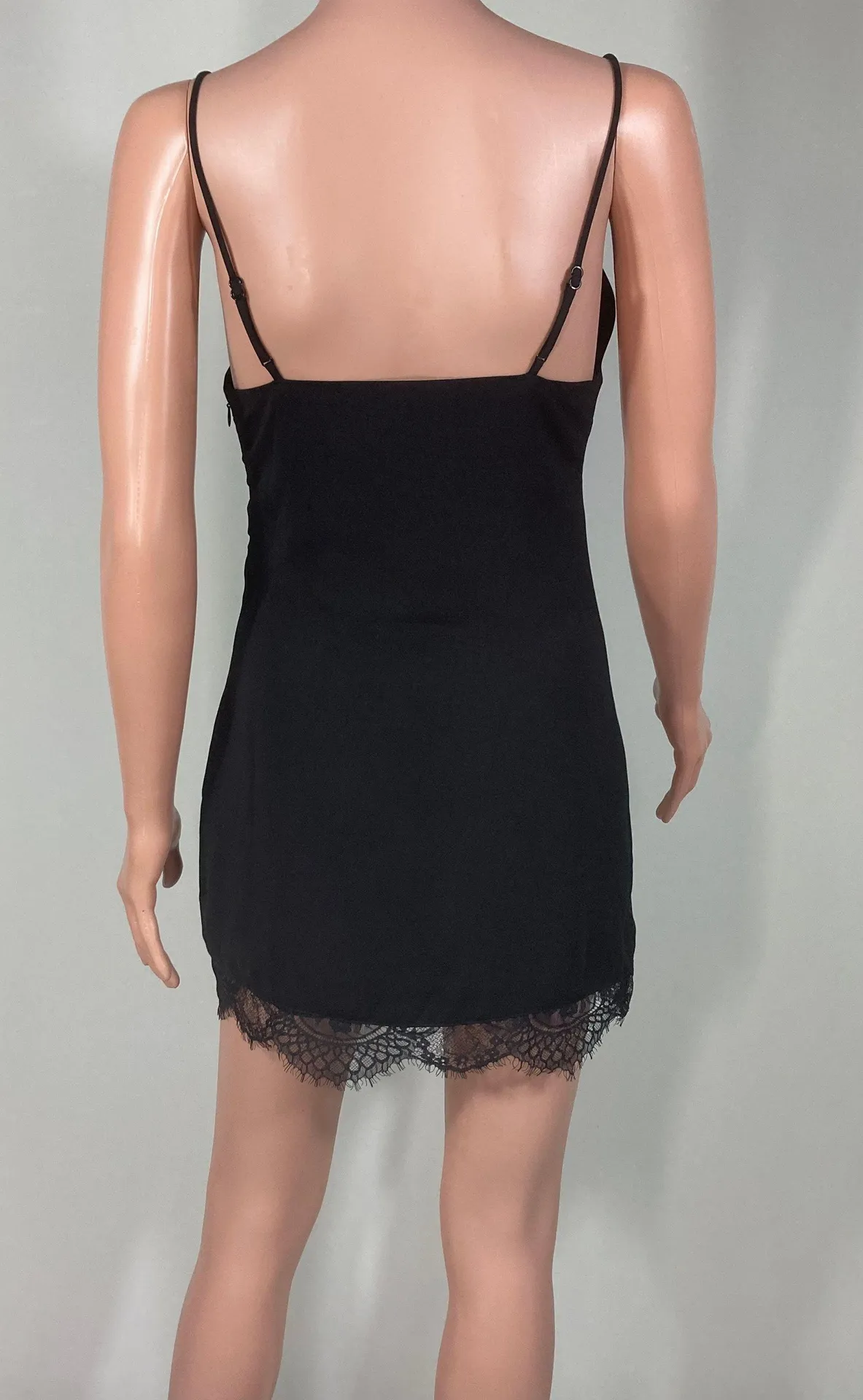 Gigi Lace Hem Dress Black XS - Image 13