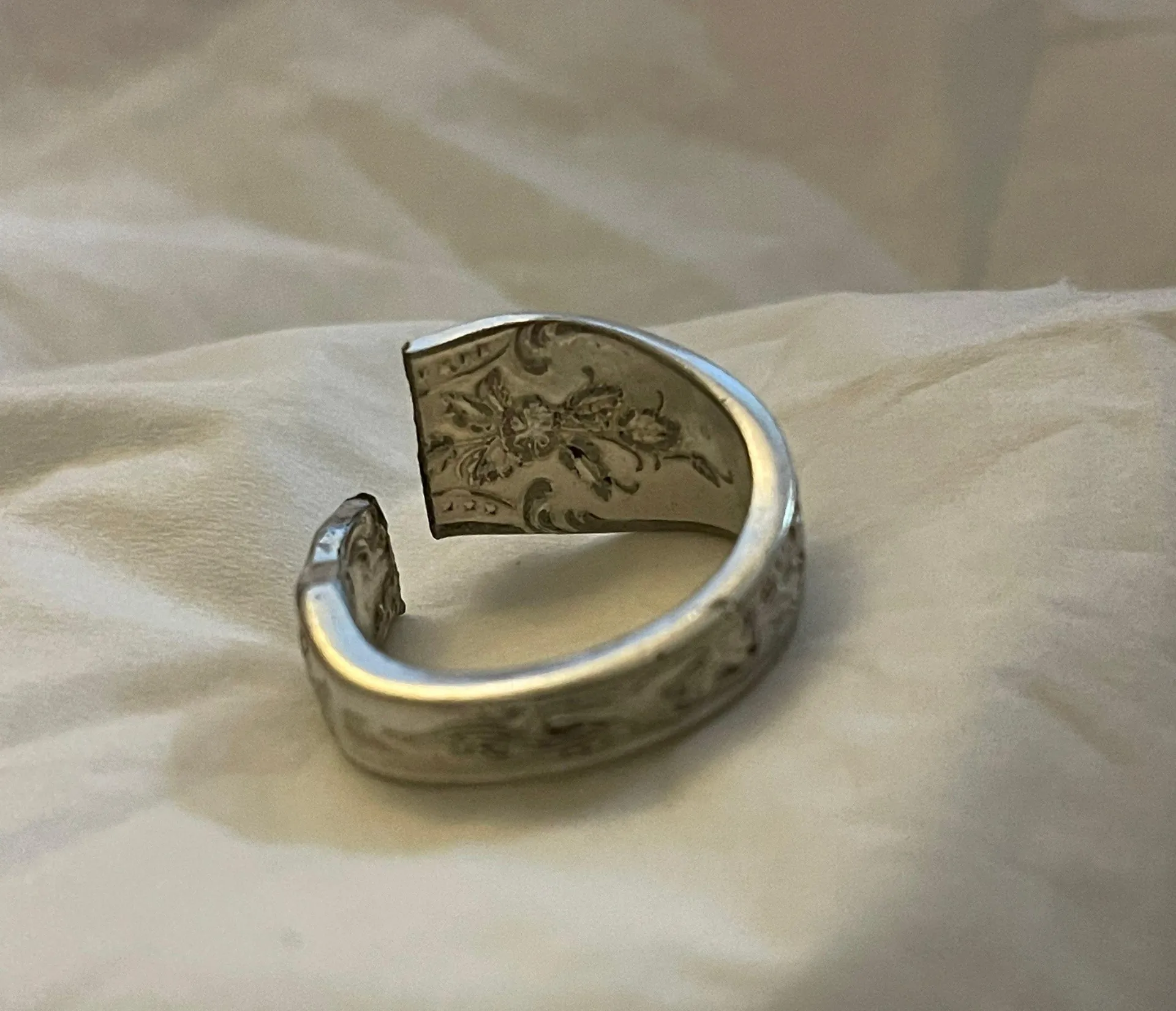 Handmade Vintage silver spoon ring - Image 3