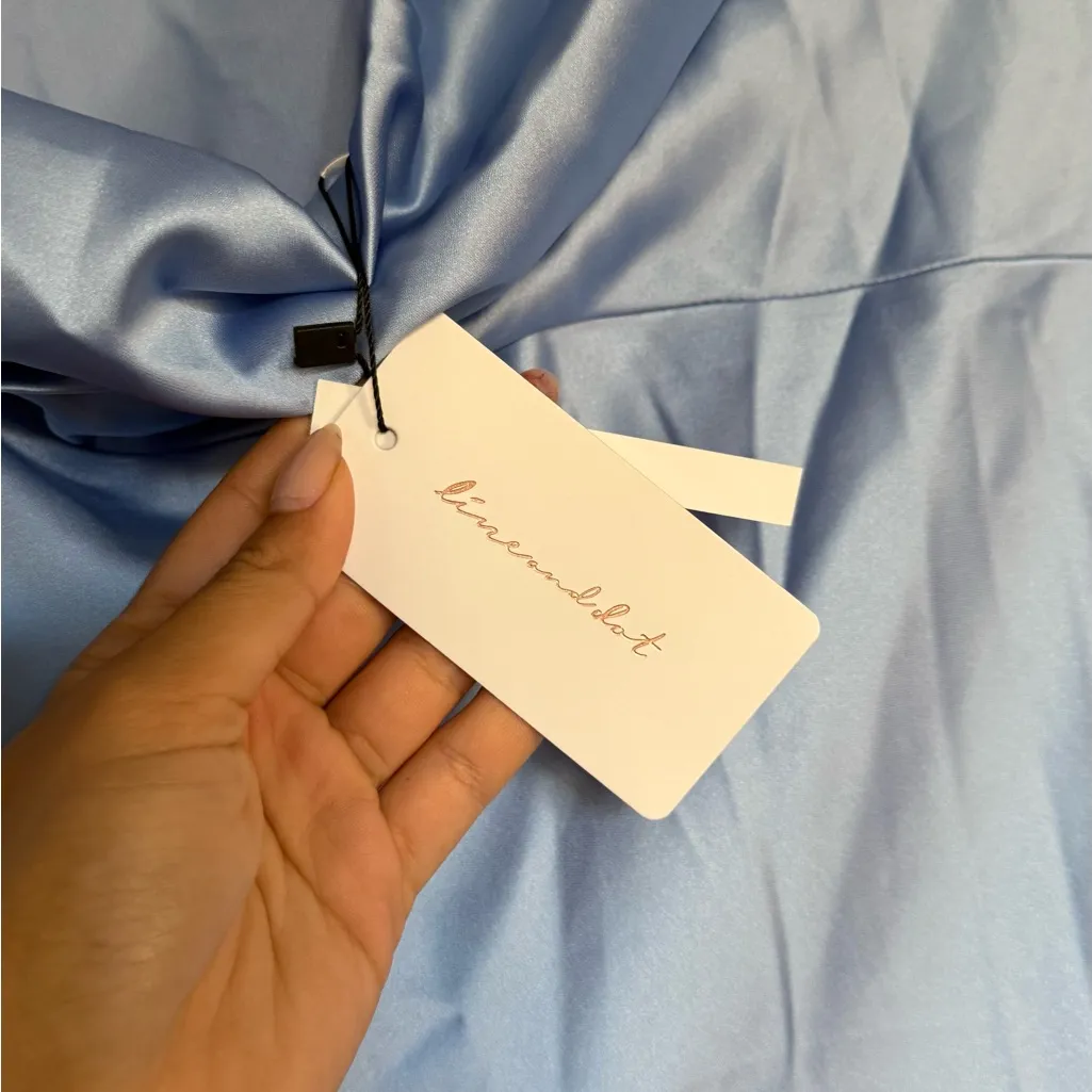 Line & Dot Sky Blue Long Sleeve Dress - Image 8