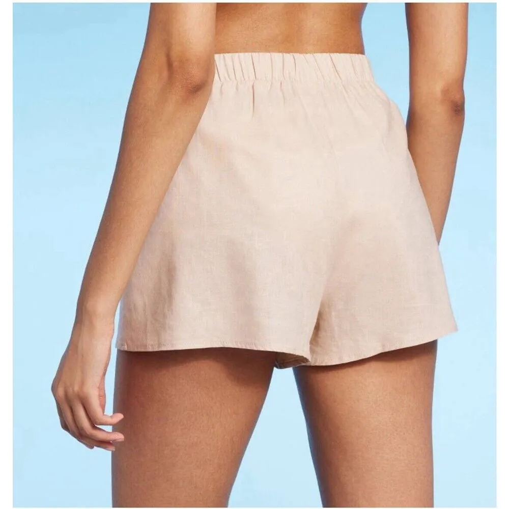 Shade & Shore Women's Pull-On High Waist Cover Up Shorts - Sz XS NWT - Image 3