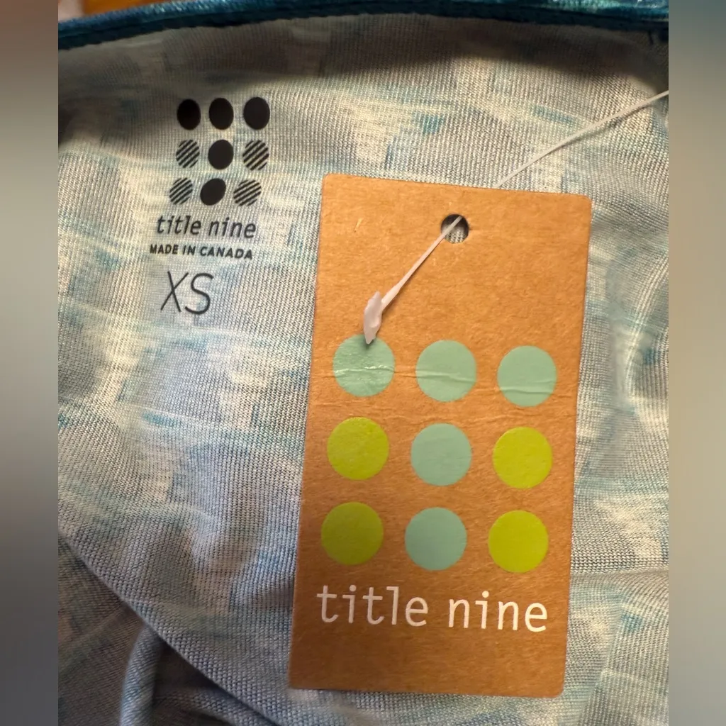 TITLE NINE SEAM DREAS PRINT BLUE JASE XS NWT Athletic Active Long Sleeve Dress - Image 7