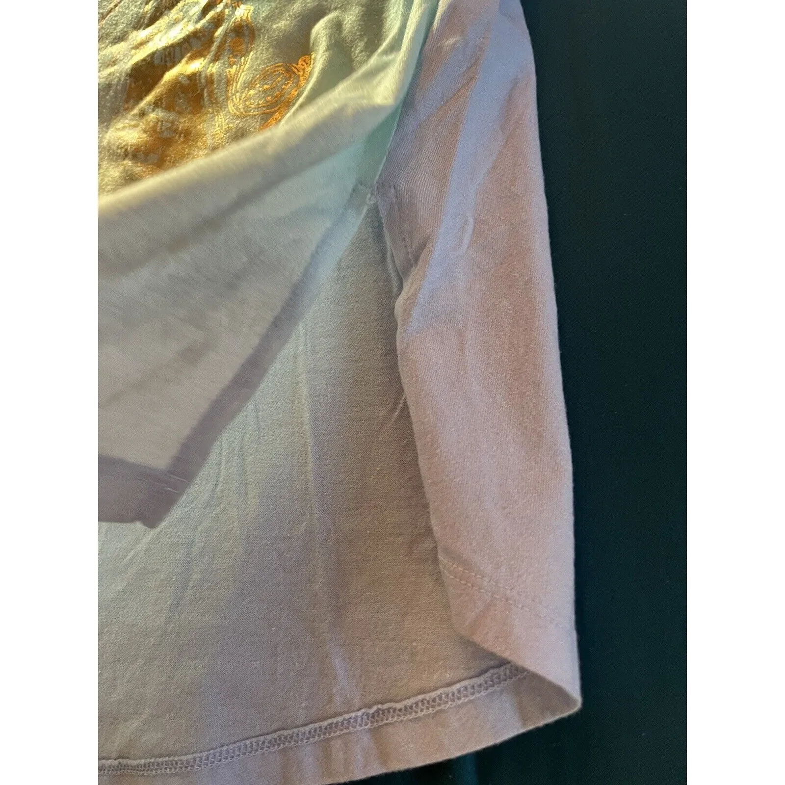 DISNEY BEAUTY & THE BEAST Blue  Gold Short Sleeve Tee Shirt Top Women 2XL - Image 8