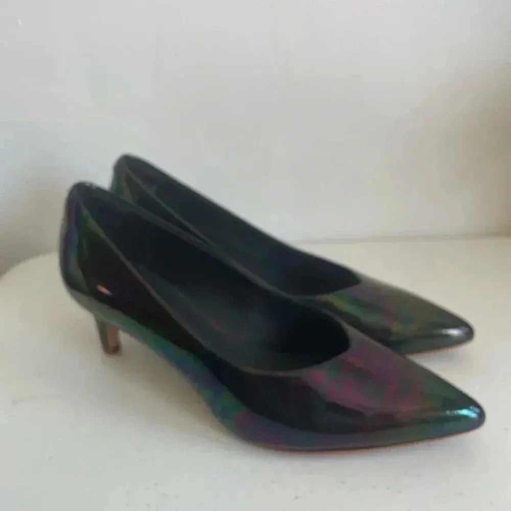 Clarks Laina 55 Court Black Interest Patent Leather Heels EUC! Laina55 Court2 - Image 3