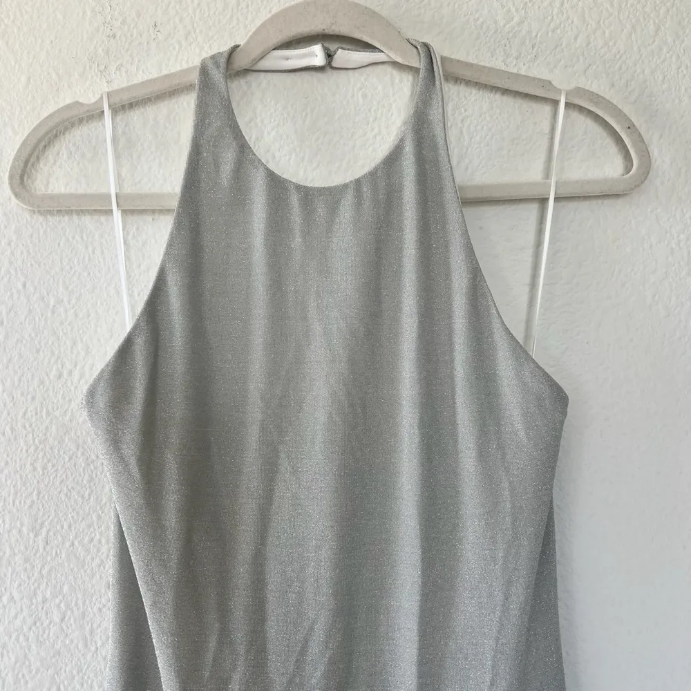 REFORMATION SELENE KNIT DRESS - SILVER SPARKLES - Image 4