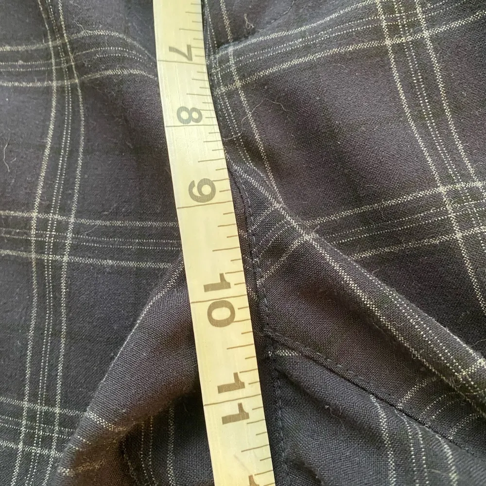 Zara Blue Plaid Skinny Trousers sz S - Image 4